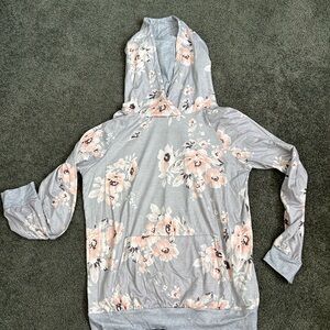 Floral Gray Women's Hoodie